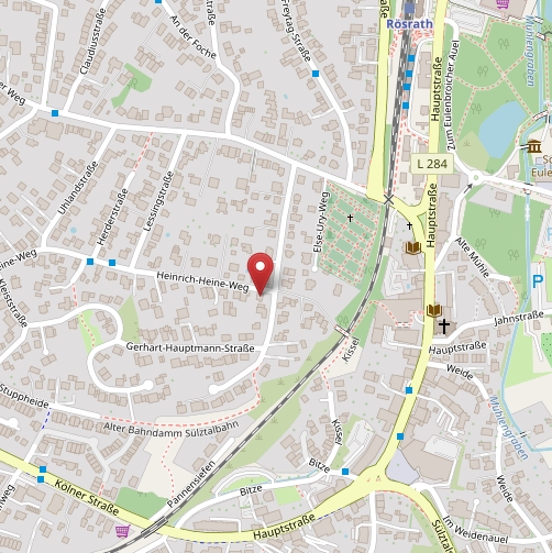 Karte Rösrath, Heinrich-Heine-Weg 7